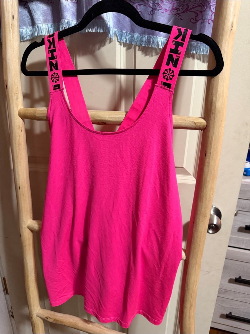 Nike Hot Pink Athletic Tank with Branded Straps